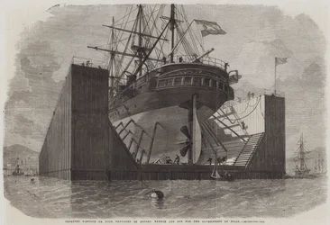 Schwimmender Ponton oder Dock, vorbereitet von Messers Rennie und Sohn für die Regierung von Spanien